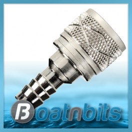 Honda 10mm Barb Chrome Plated Brass Engine Size To 90 HP Female Fuel Line - Tank End Connector