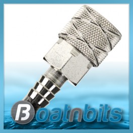 Suzuki 10mm Barb Chrome Plated Brass Female Fuel Line  Connector